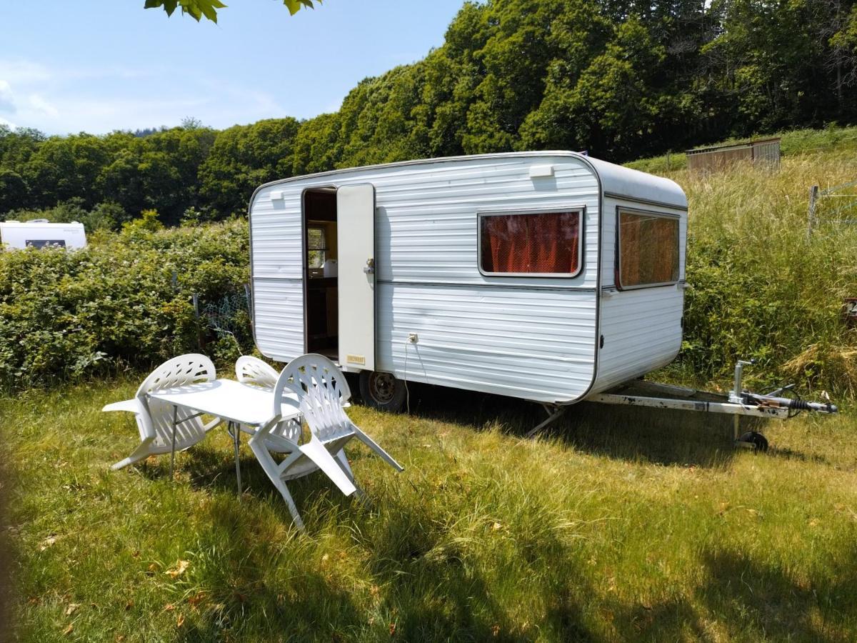 Camping La Foret Du Morvan Vintage Caravan Larochemillay Exteriör bild